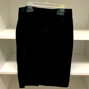 Black Aline Velvet Skirt